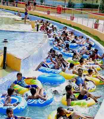 Lazy river ride at Wet'nJoy Shirdi water park